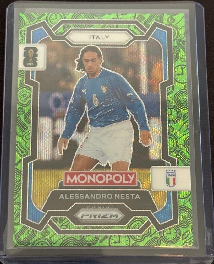 2026 Panini Prizm Monopoly FIFA World Cup Alessandro Nesta 34 Green Wave by House Of Cards on MYNTED