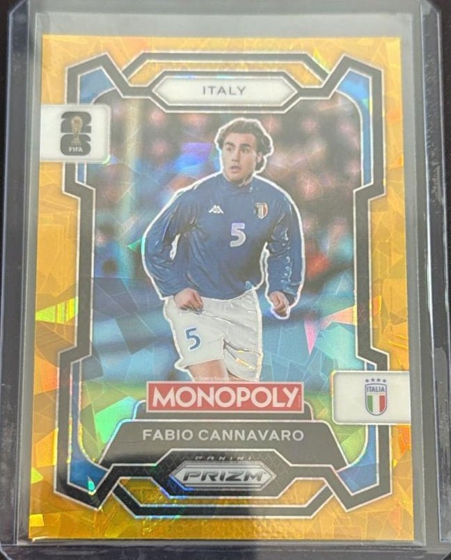 2026 Panini Prizm Monopoly FIFA World Cup Fabio Cannavaro 36 Gold Cracked Ice by House Of Cards on MYNTED