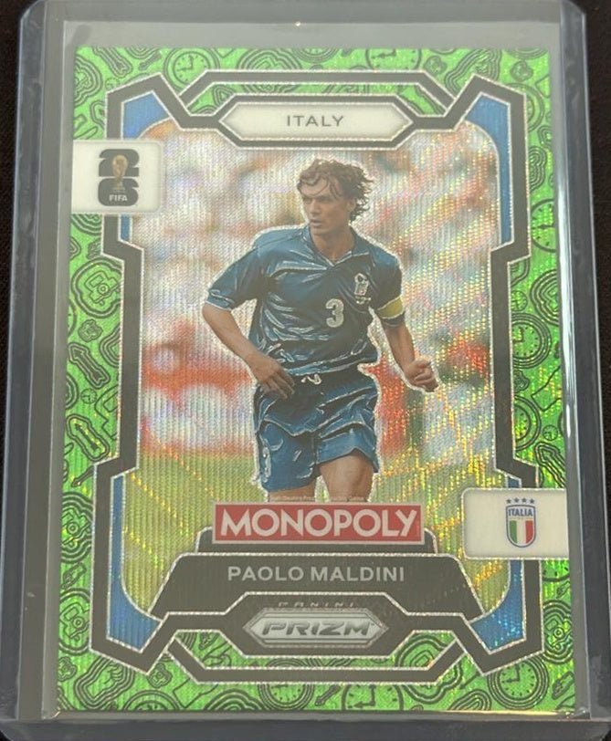 2026 Panini Prizm Monopoly FIFA World Cup Paolo Maldini 37 Green Wave by House Of Cards on MYNTED