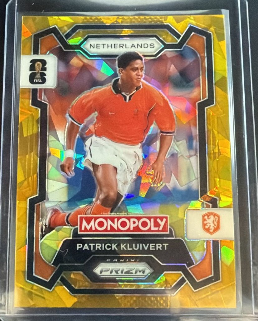 2026 Panini Prizm Monopoly FIFA World Cup Patrick Kluivert 72 Gold Cracked Ice by House Of Cards on MYNTED