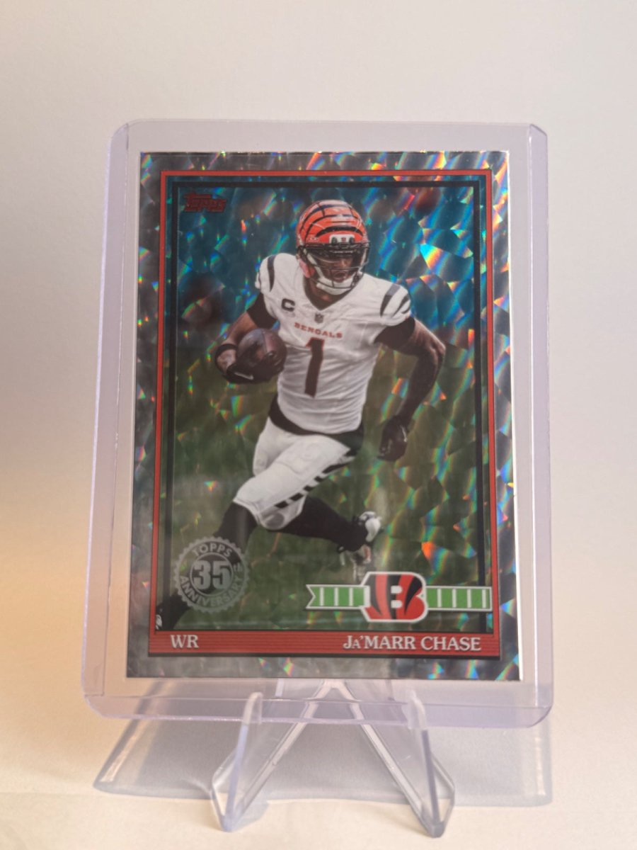 2026 Topps Football Ja’Marr Chase #91TF-23 35th Anniversary Mega Box Crackle Foil by BOCASU on MYNTED
