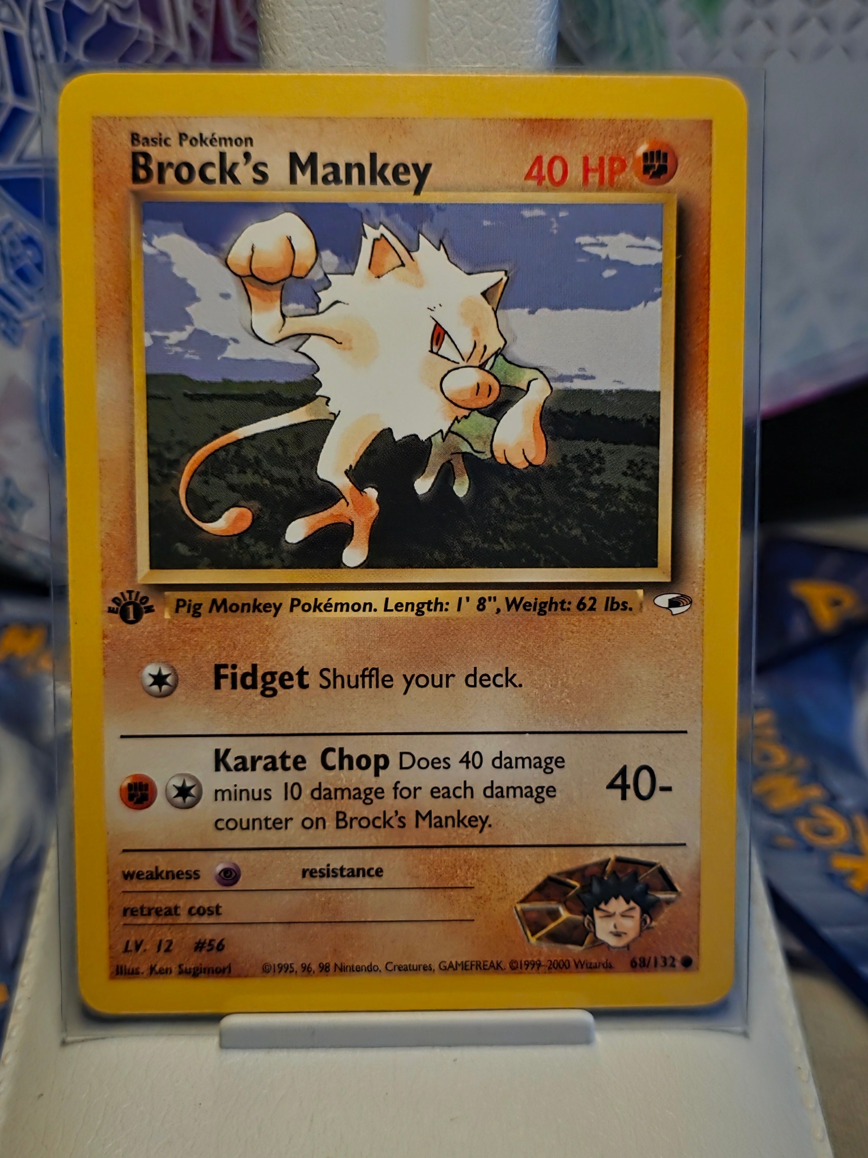 Brock's Mankey (1st Edition) 68/132 - Gym Heroes