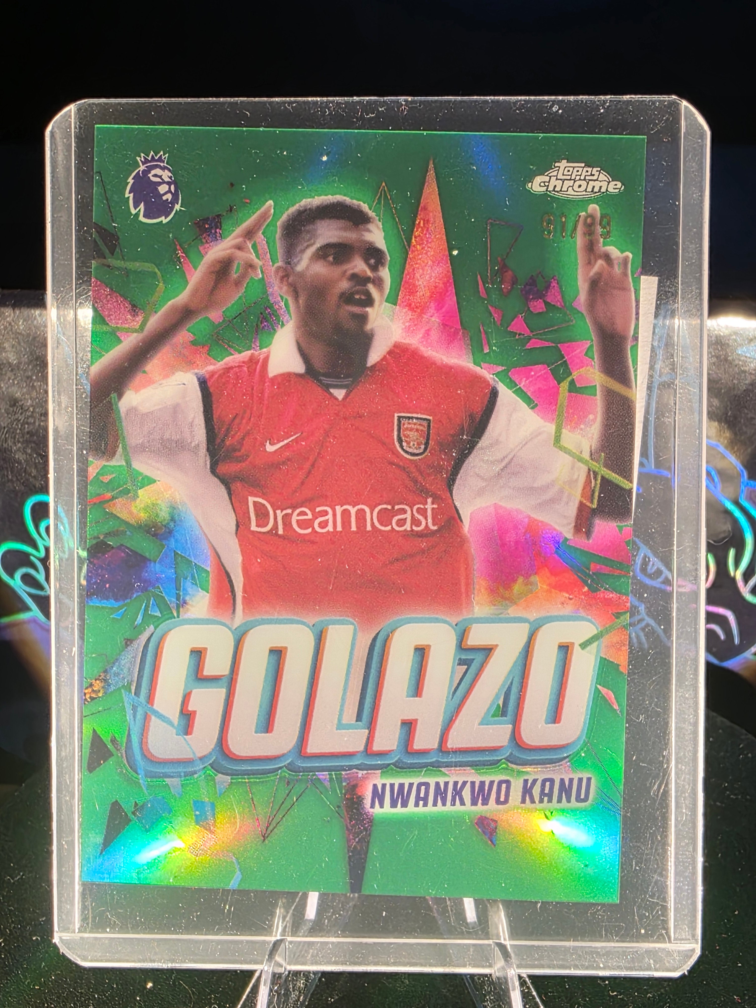 Nwankwo Kanu 2025-26 Topps Chrome Premier League Golazo Green