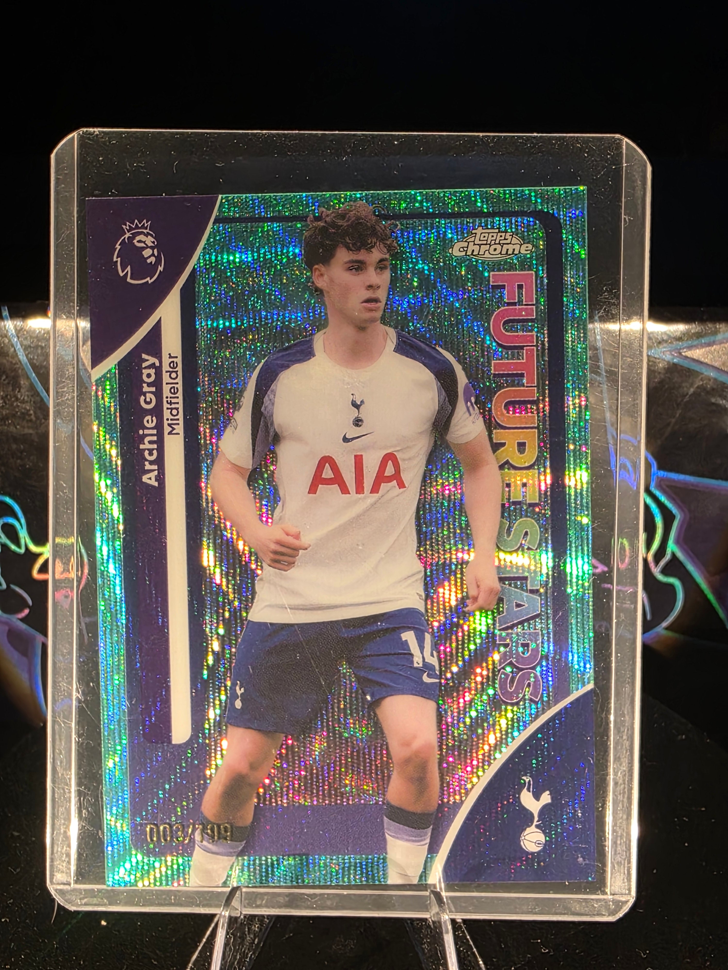2025-26 Topps Chrome Premier League - Future Stars Archie Gray #179 Aqua Refractor