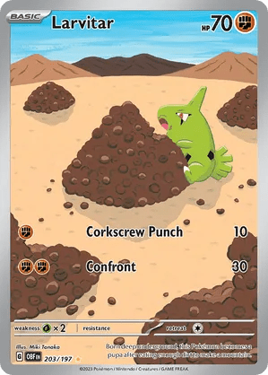 203/197 Larvitar - Obsidian Flames by Poké Zen DXB on MYNTED