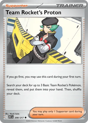 208/217 Team Rocket's Proton - Reverse Holo - Ascended Heroes by Poké Zen DXB on MYNTED