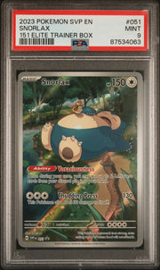 2023 POKEMON SVP EN-SV BLACK STAR PROMO #051 SNORLAX 151 ELITE TRAINER BOX - PSA 9