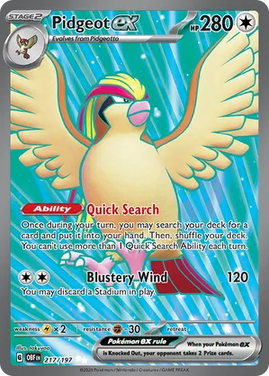 217/197 Pidgeot ex - Obsidian Flames by Poké Zen DXB on MYNTED