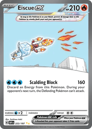 222/197 Eiscue ex - Obsidian Flames by Poké Zen DXB on MYNTED