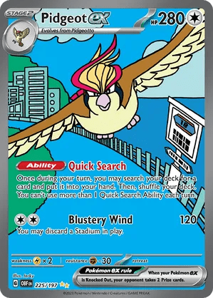 225/197 Pidgeot ex - Obsidian Flames by Poké Zen DXB on MYNTED