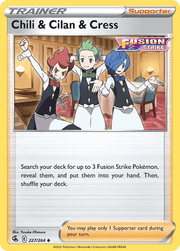 227/264 Chili & Cilan & Cress - Reverse Holo - Fusion Strike by Poké Zen DXB on MYNTED