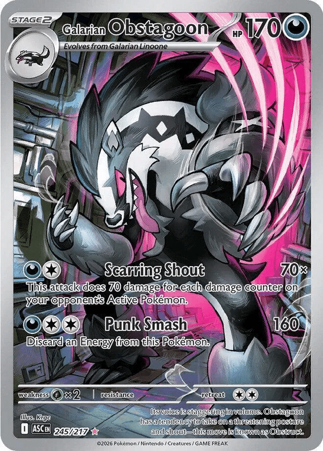 245/217 Galarian Obstagoon - Ascended Heroes by Poké Zen DXB on MYNTED