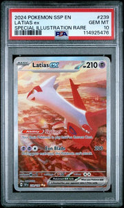 2024 POKEMON SSP EN-SURGING SPARKS #239 LATIAS ex SPECIAL ILLUSTRATION RARE -  PSA GEM MINT 10