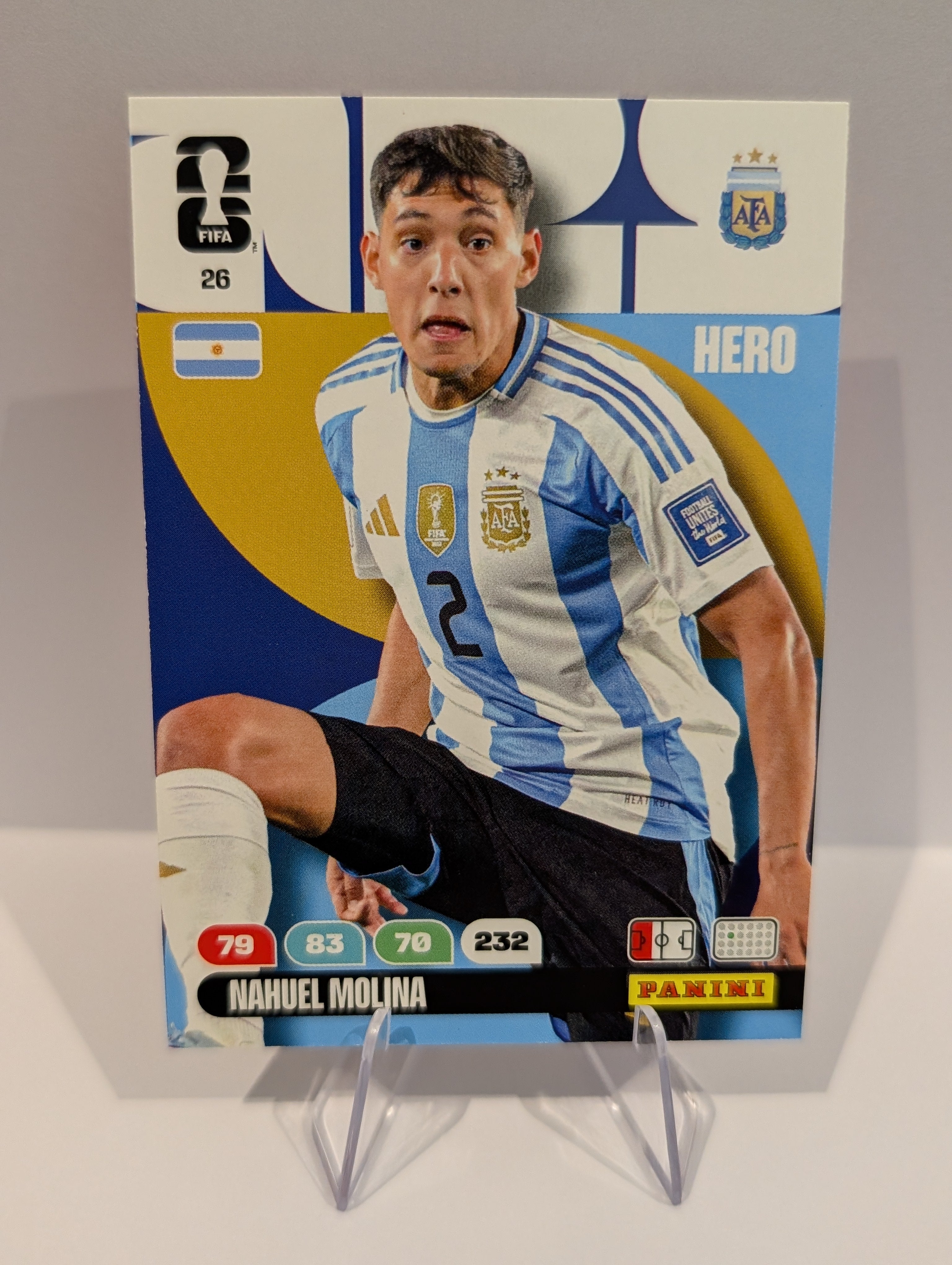 26 Nahuel Molina - Argentina - Panini Adrenalyn XL World Cup 2026