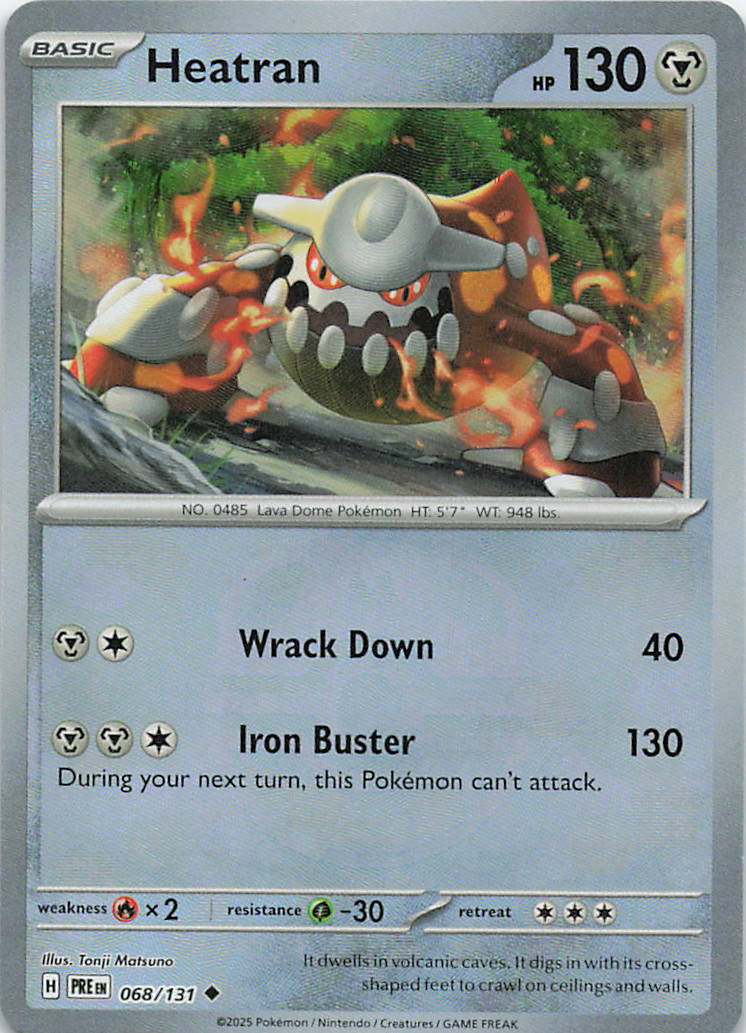 Heatran (Master Ball Pattern) Prismatic Evolutions Uncommon 068/131
