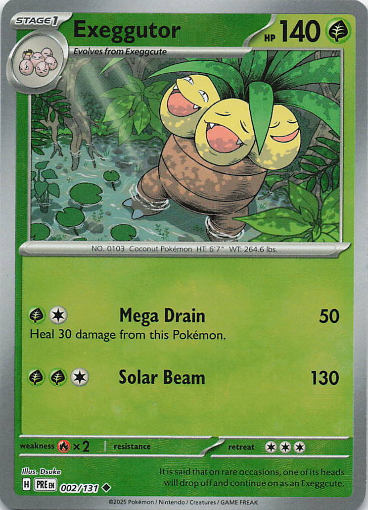 Exeggutor (Master Ball Pattern) Prismatic Evolutions Uncommon 002/131