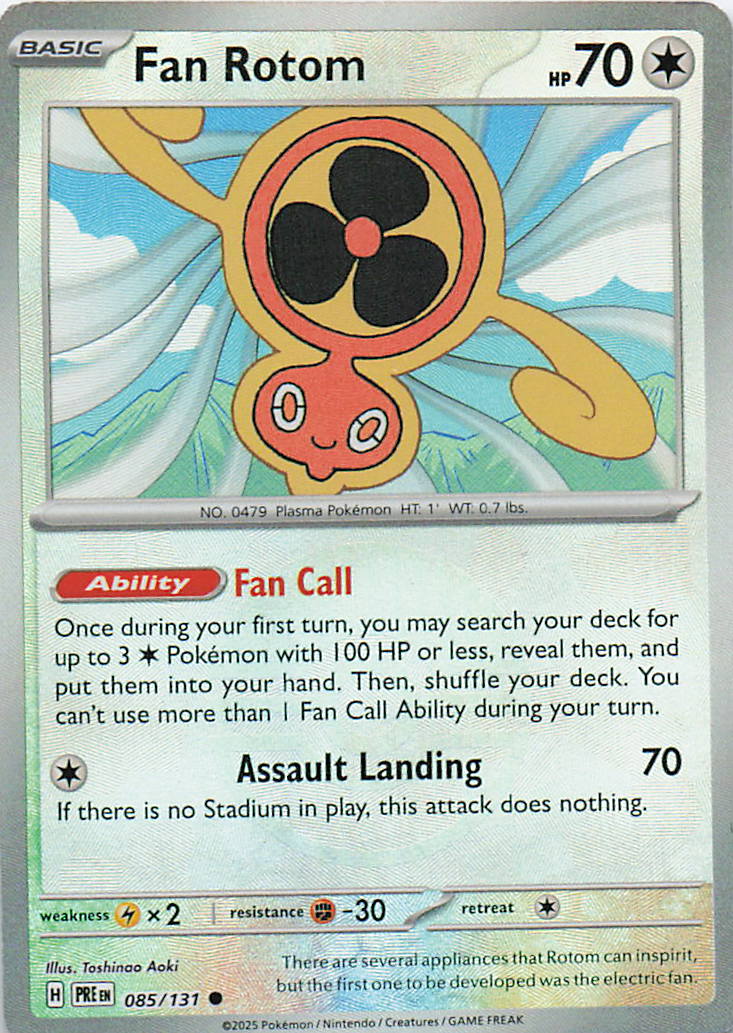 Fan Rotom (Poke Ball Pattern) Prismatic Evolutions Common 085/131
