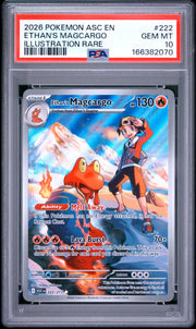 PSA 10 Ethan's Magcargo Ascended Heroes Illustration Rare 222/217