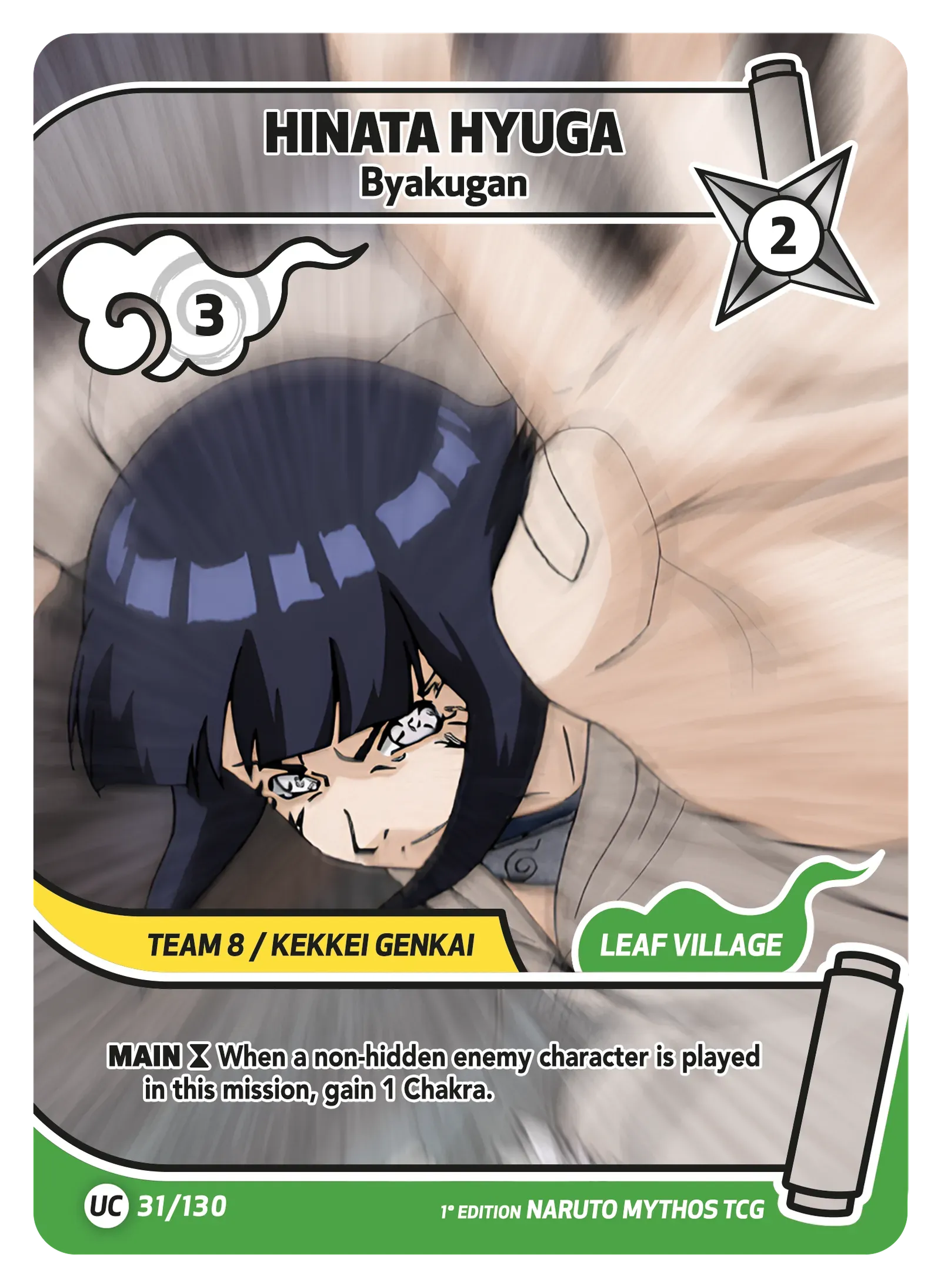 Mythos Naruto Konoha Shido 1st Edition : Hinata Hyuga Byakugan 031UC-Holo