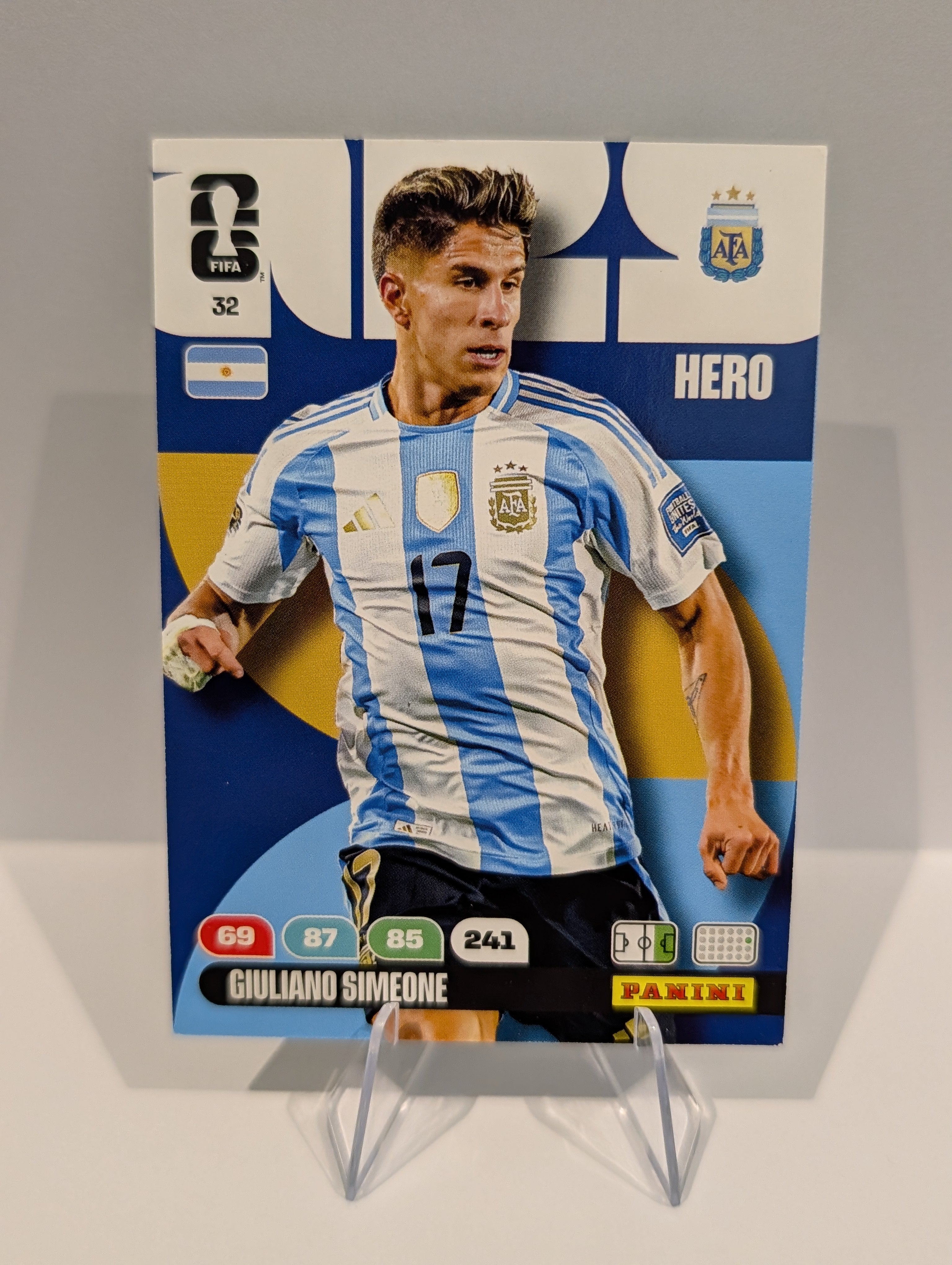 32 Giuliano Simeone - Argentina - Panini Adrenalyn XL World Cup 2026