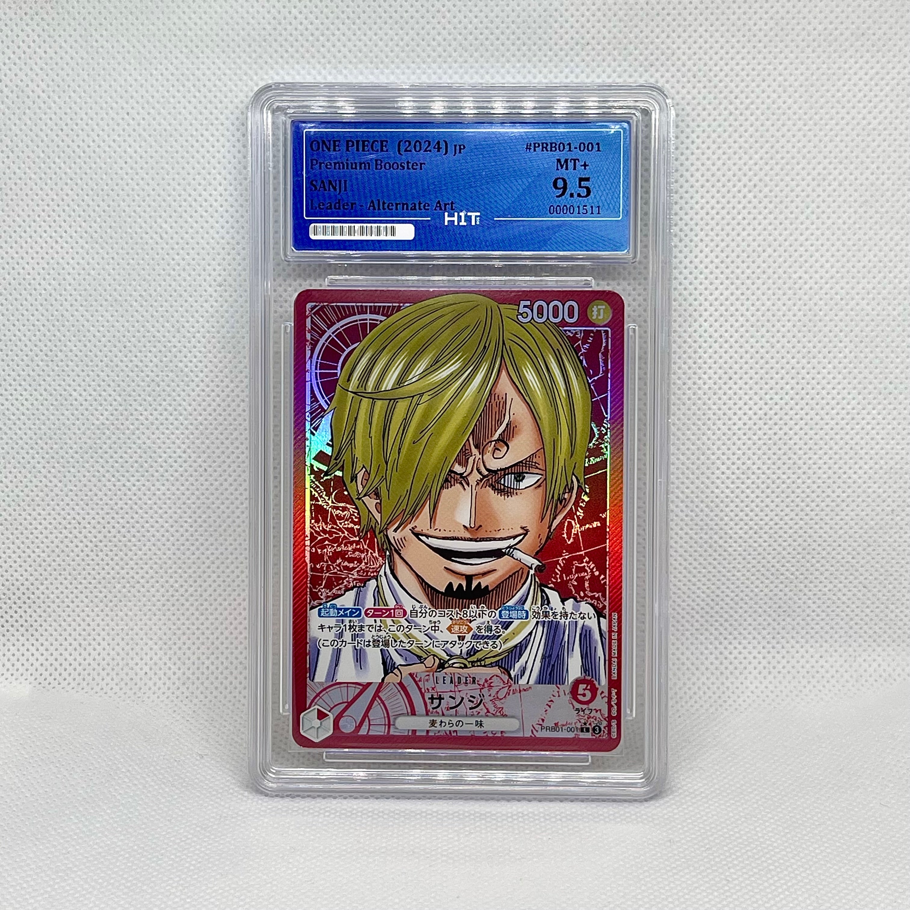 One Piece Card Game Sanji Leader Alternate Art PRB01-001 HIT MT+ 9.5 Japanese Graded
