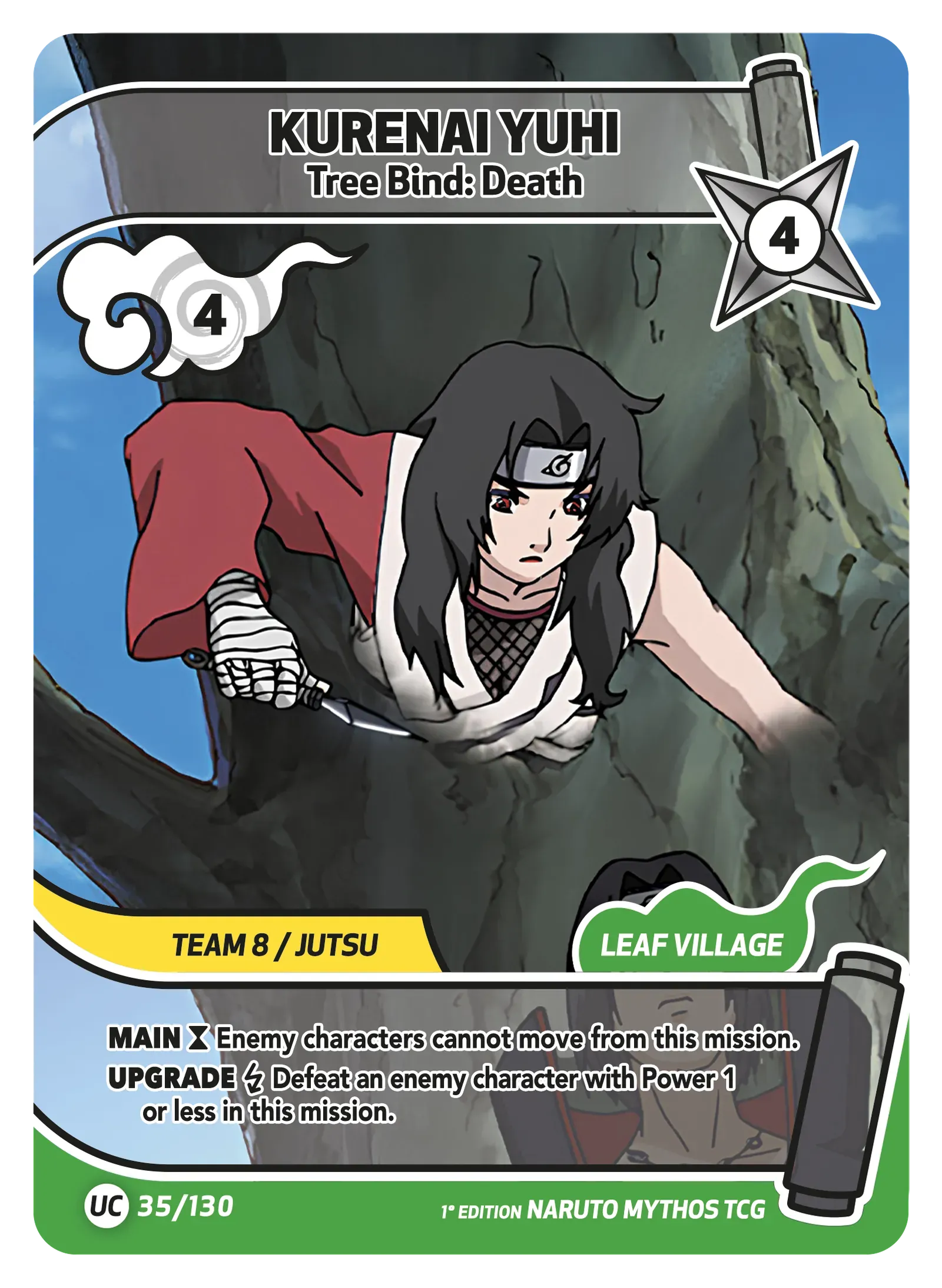 Mythos Naruto Konoha Shido 1st Edition : Kurenai Yuhi Tree Bind: Death 035UC-Holo