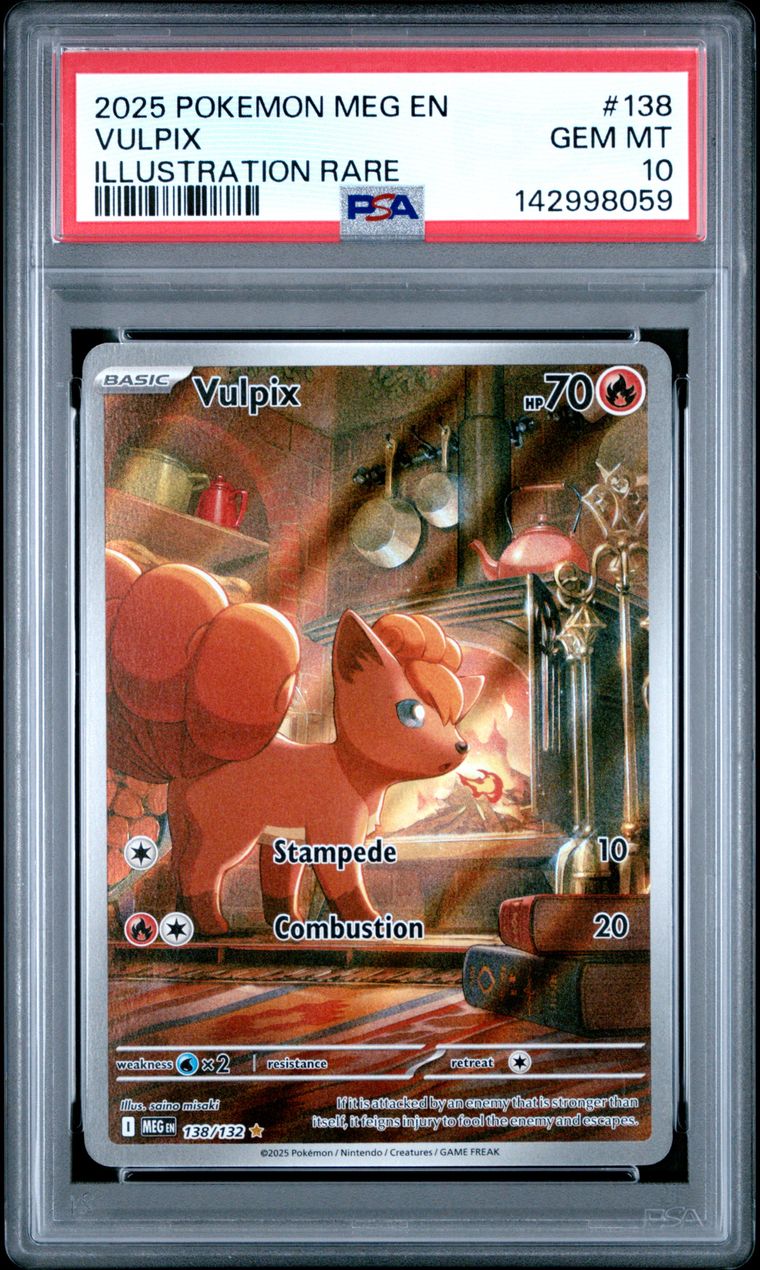 PSA 10 Vulpix Mega Evolution Illustration Rare 138/132