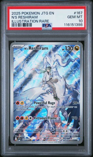 PSA 10 GEM MINT - N'S RESHIRAM ILLUSTRATION RARE - Journey Together - 167/159