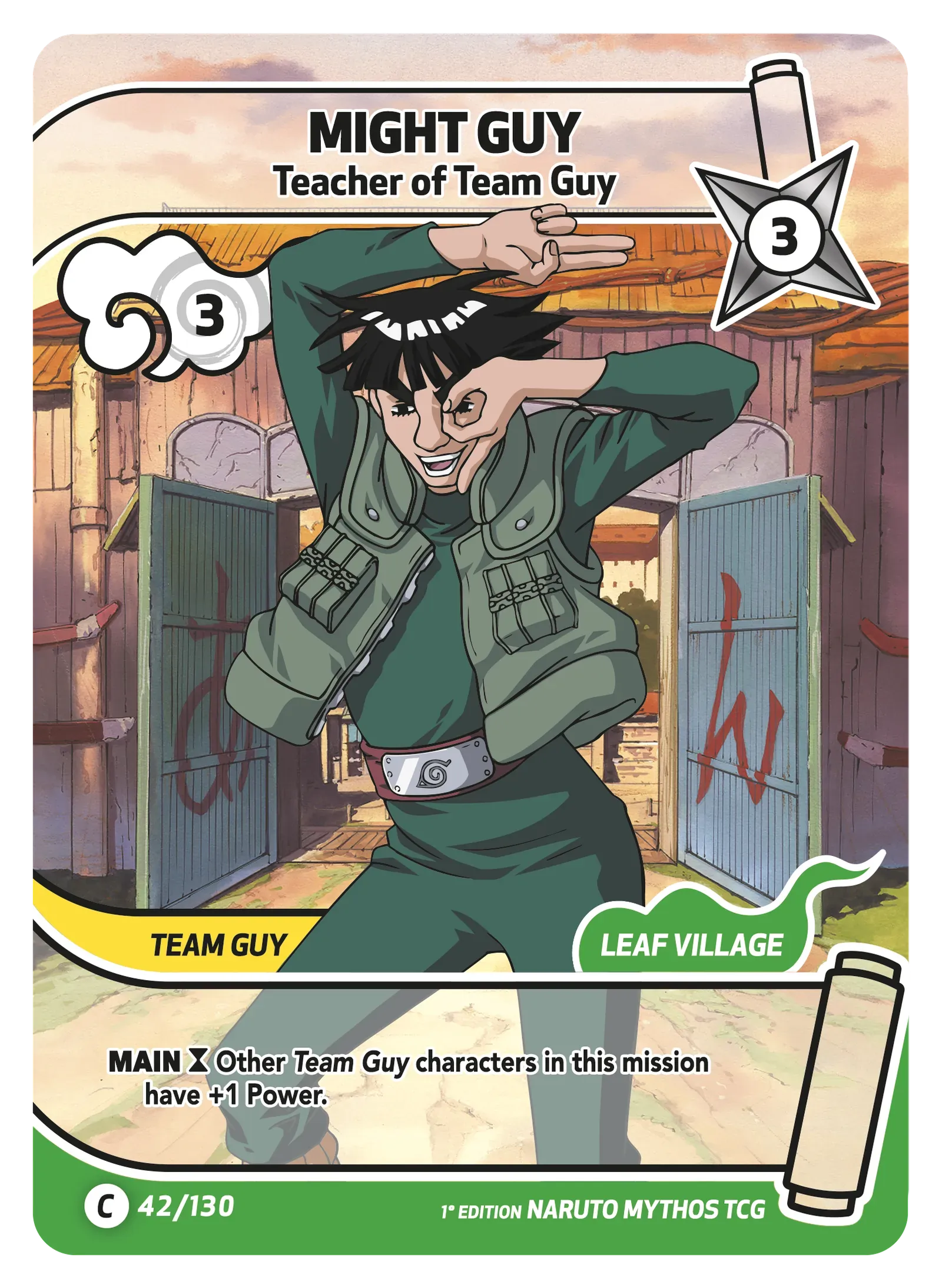 Mythos Naruto Konoha Shido 1st Edition : Might Guy Teacher of Team Guy 042C-Holo