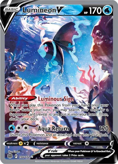 Lumineon V (Alternate Full Art) Brilliant Stars Ultra Rare 156/172