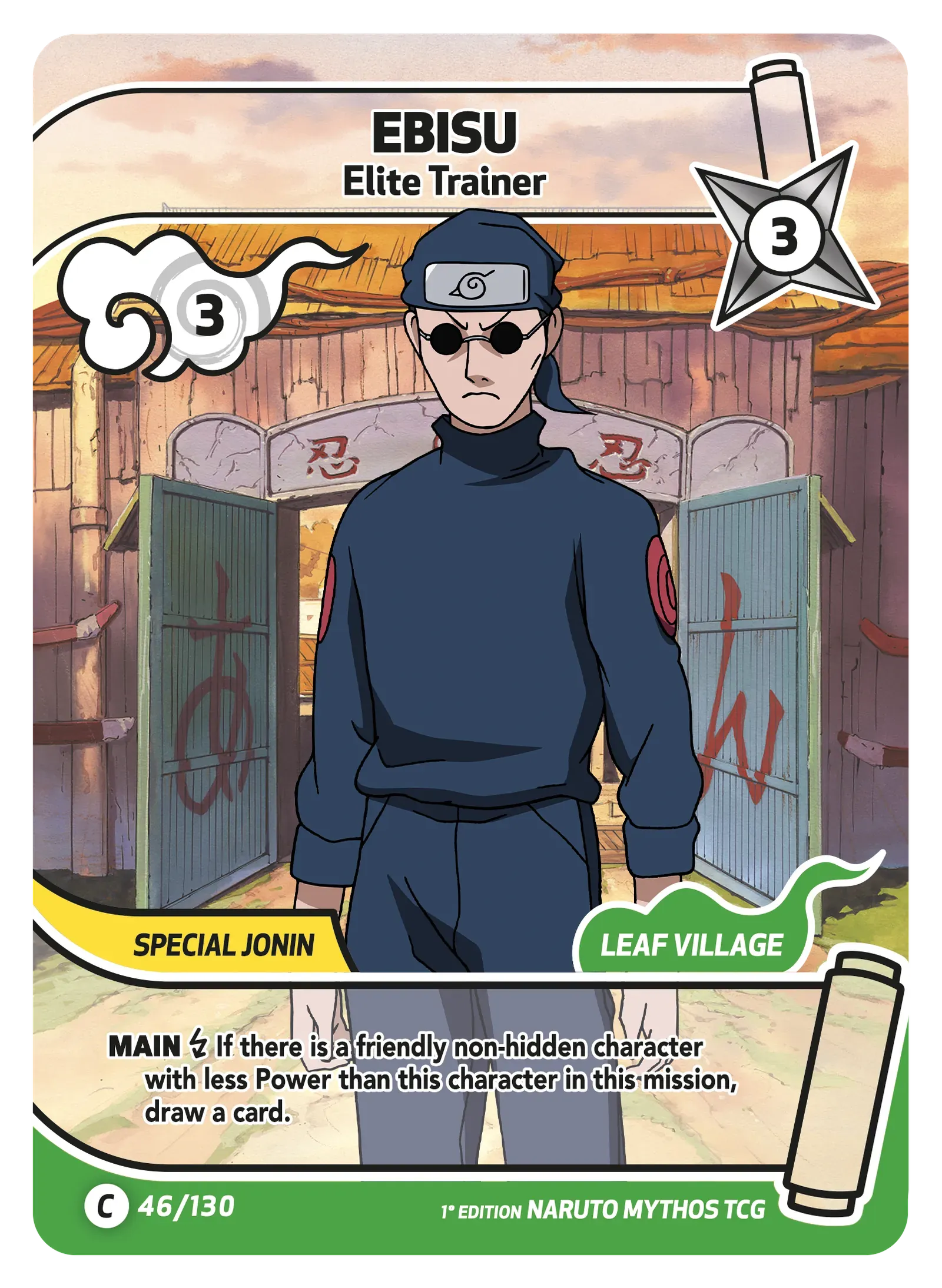Mythos Naruto Konoha Shido 1st Edition : Ebisu Elite Trainer  046C-Holo