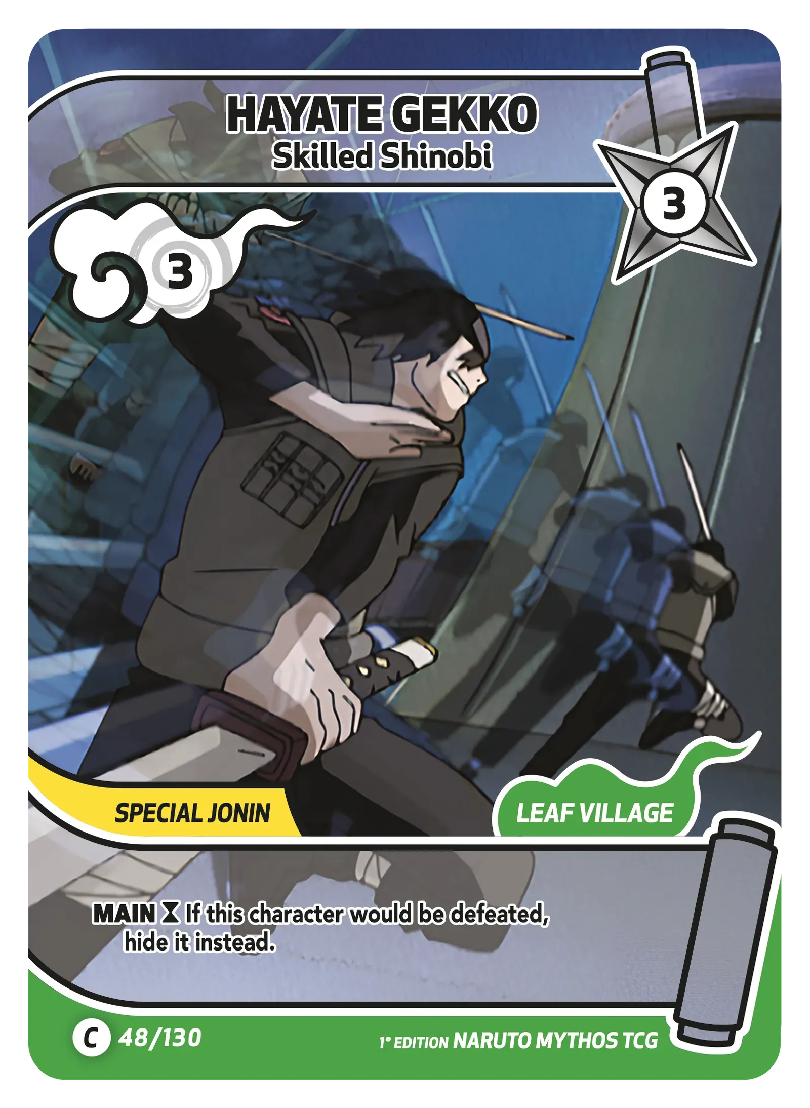 Mythos Naruto Konoha Shido 1st Edition : Hayate Gekko Skilled Shinobi 048C-Holo