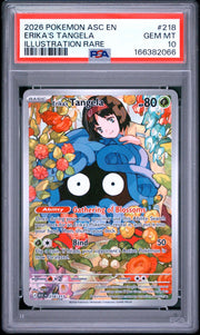 PSA 10 Erika's Tangela Ascended Heroes Illustration Rare 218/217