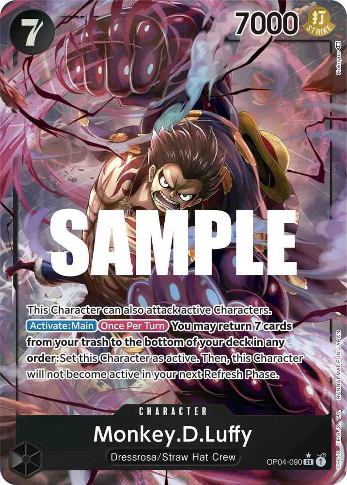 One Piece - Monkey D Luffy (090) (Alternate Art) - Kingdoms of Intrigue (OP04)