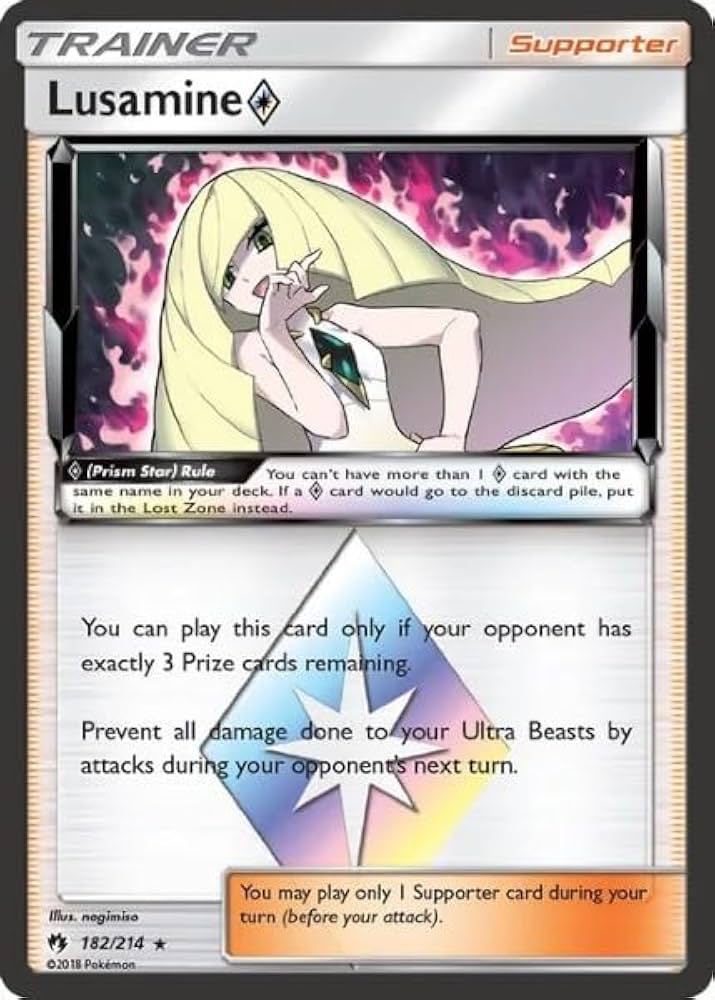 lusamine prism star lost thunder 182/214