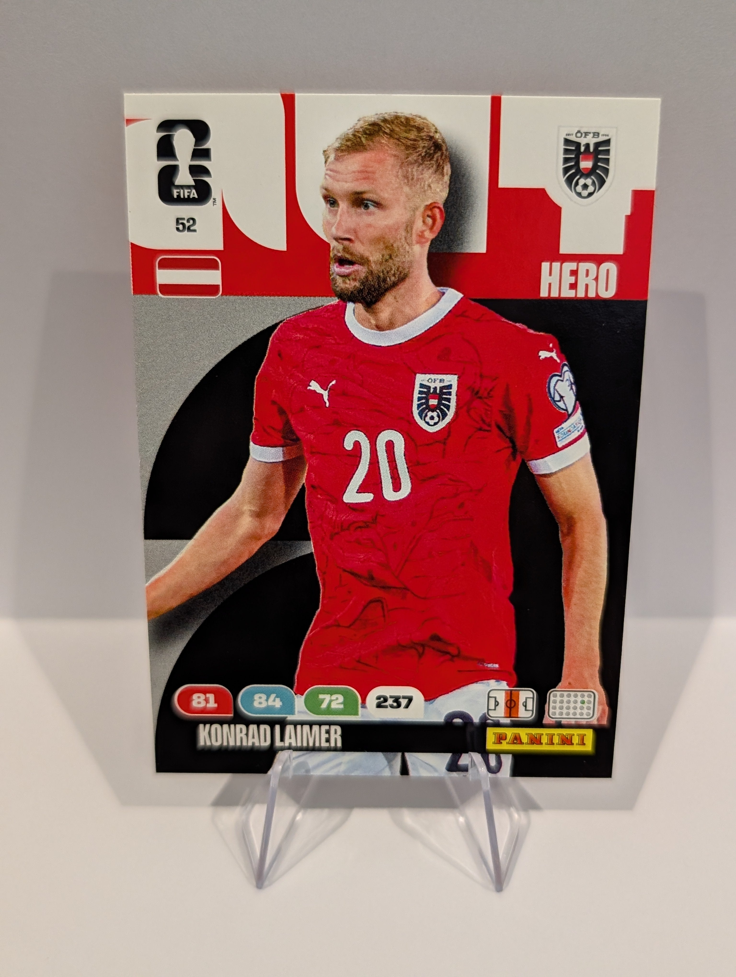52 Konrad Laimer - Austria - Panini Adrenalyn XL World Cup 2026