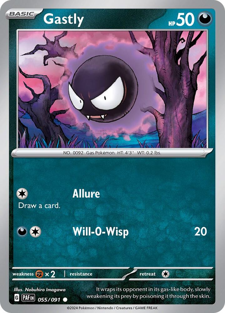 055/091 Gastly Normal · Paldean Fates (PAF)