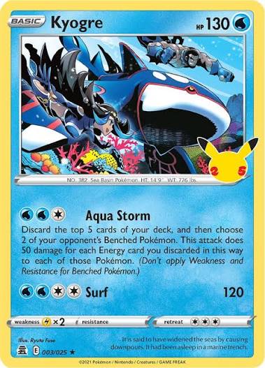 25th anniversary celebrations kyogre 003/025