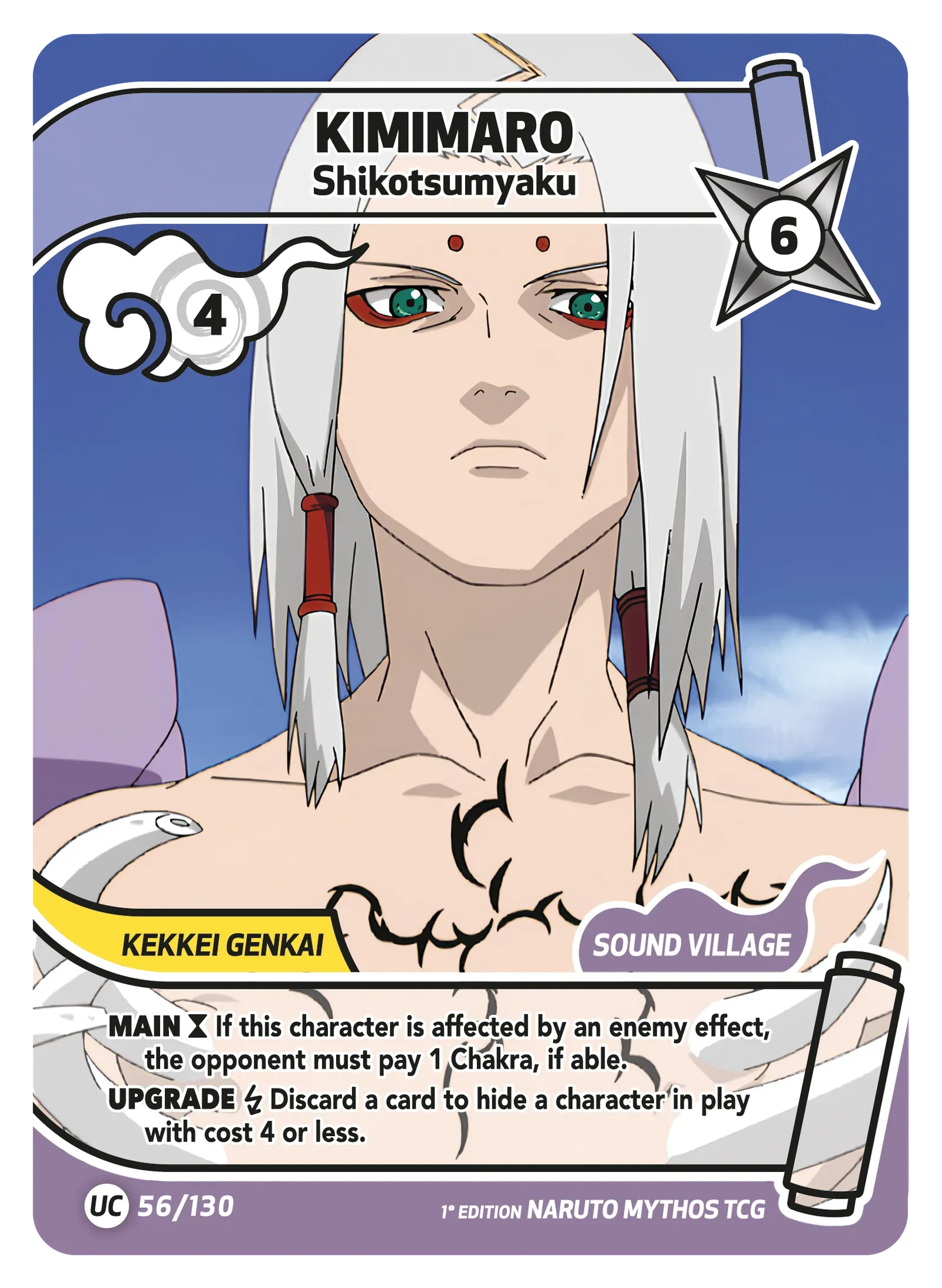 Mythos Naruto Konoha Shido 1st Edition : Kimimaro Shikotsumyaku 056UC-Holo