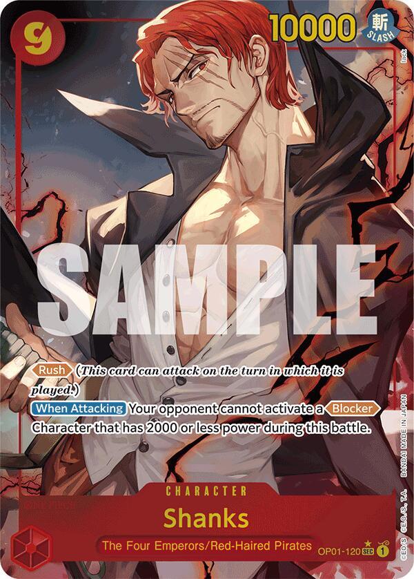 One Piece - Shanks (OP01-120) (Alternate Art) - Premium Booster -The Best- (PRB-01)