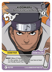 Mythos Naruto Konoha Shido 1st Edition : Kidomaru Bearer of the Curse Mark 059C-Holo