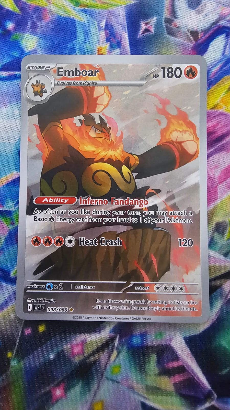 Emboar 98/86 - White Flare - Illustration Rare