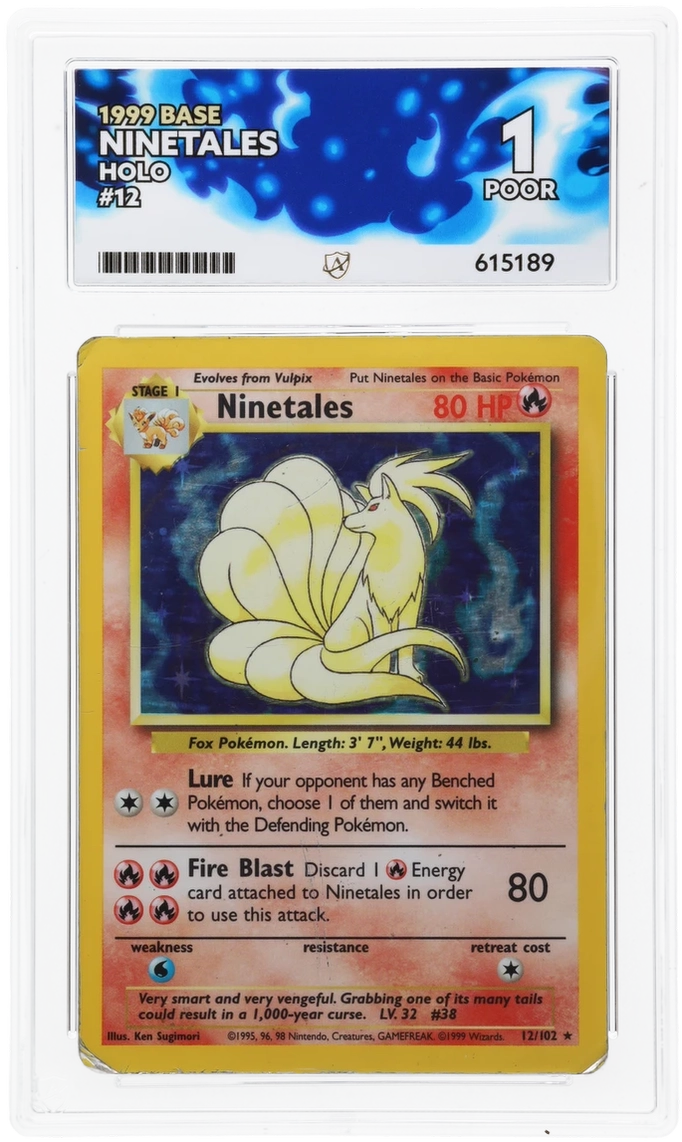 ACE 1 - 1999 Ninetales #12 Holo - Base Set