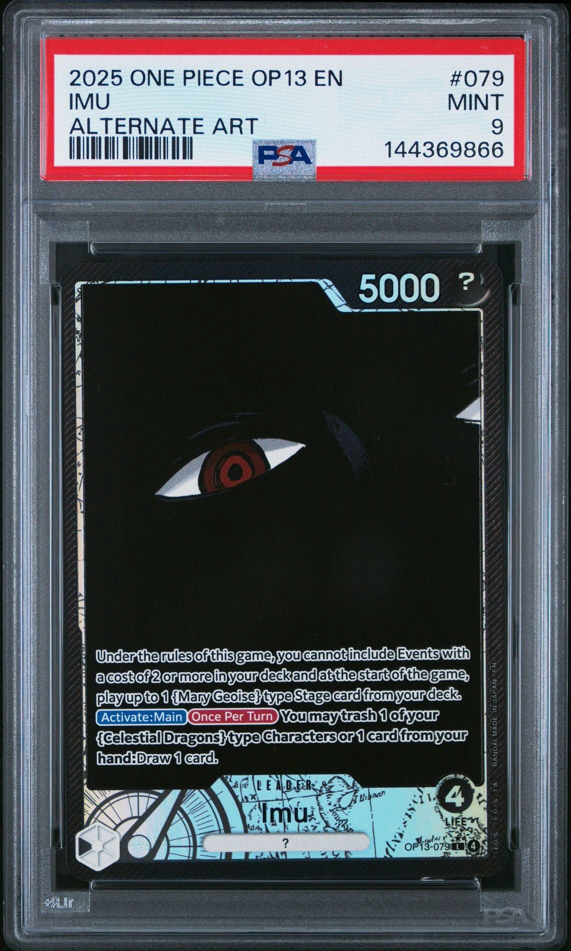 2025 One Piece OP13-079 Imu Alternate Art - PSA 9