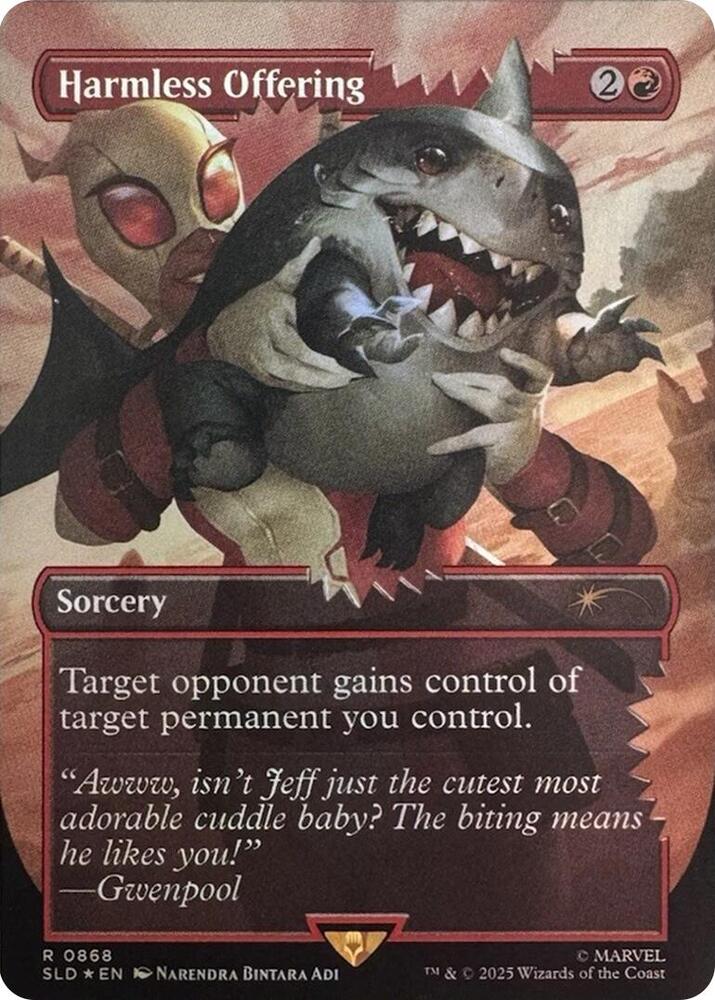 MTG Magic The Gathering Marvel Deadpool Secret Liar Drop Harmless Offering (Foil ) R