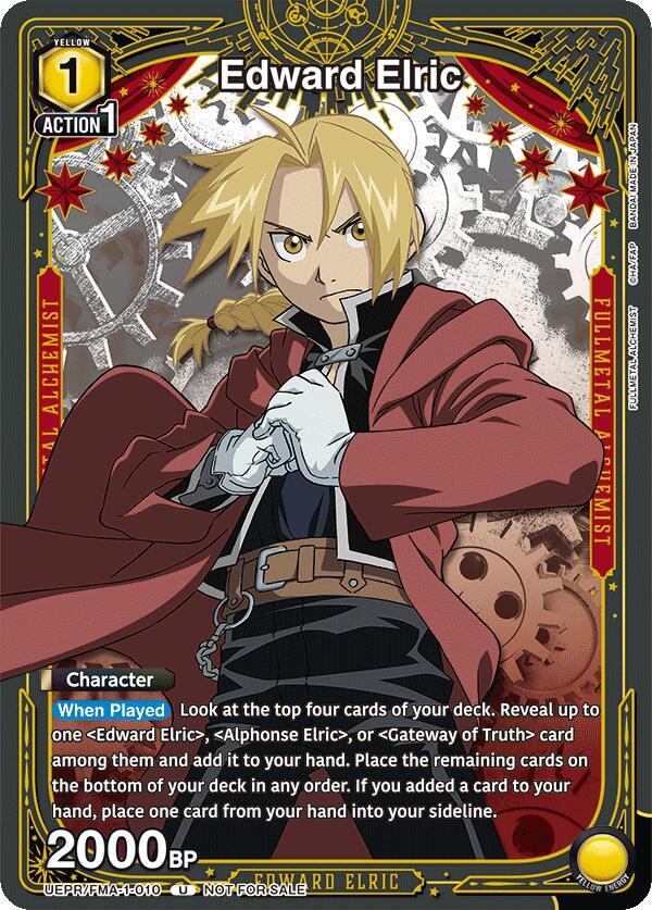 Union Arena - Fullmetal Alchemist - Edward Elric (010) - UEPR/FMA-1-010 - Union Arena Promotion Cards (UEPR)