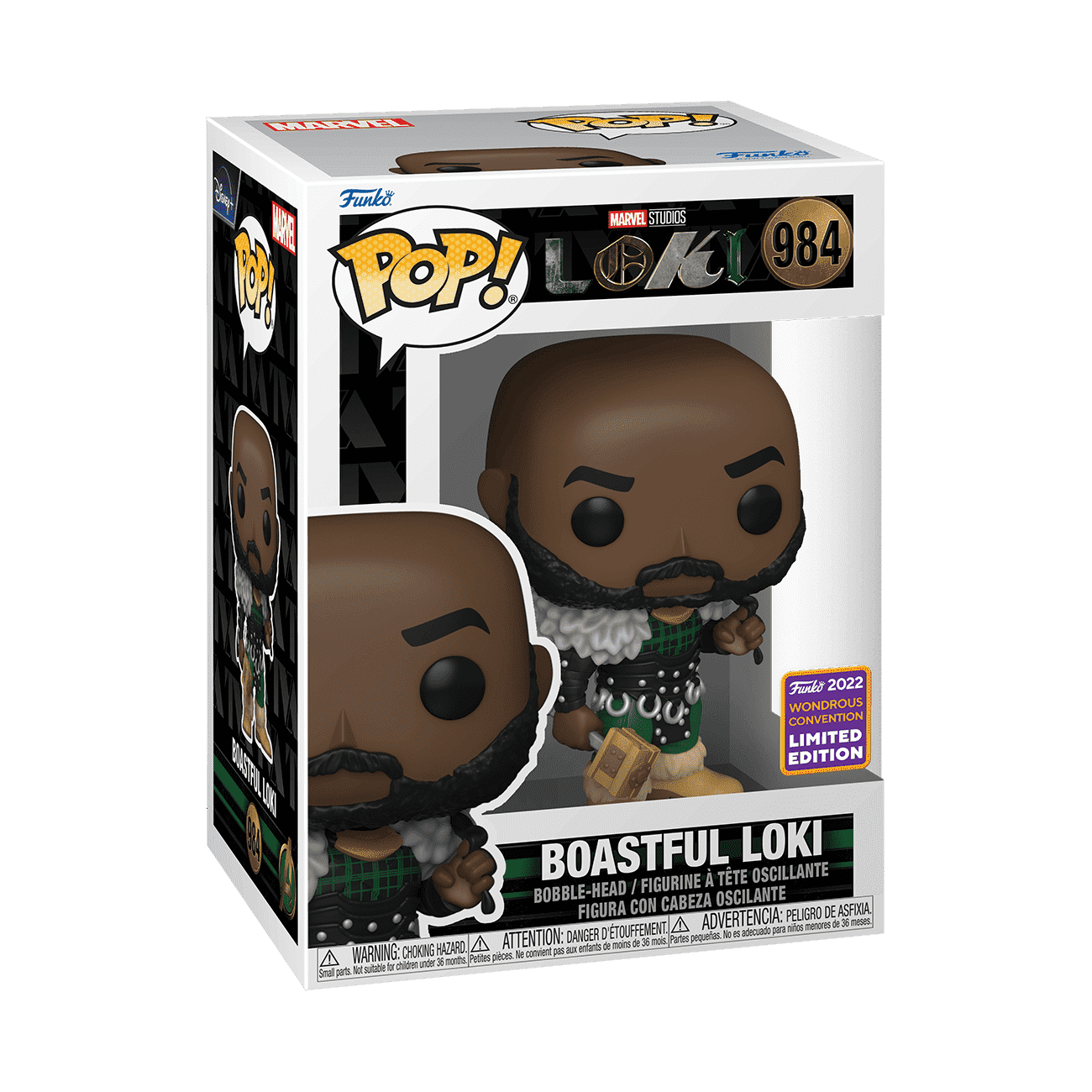 Funko Pop! Marvel: Boastful Loki - #984, 2022 Wondrous Convention