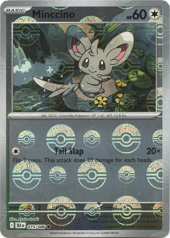 Minccino 075/086 BLK Poke Ball Pattern