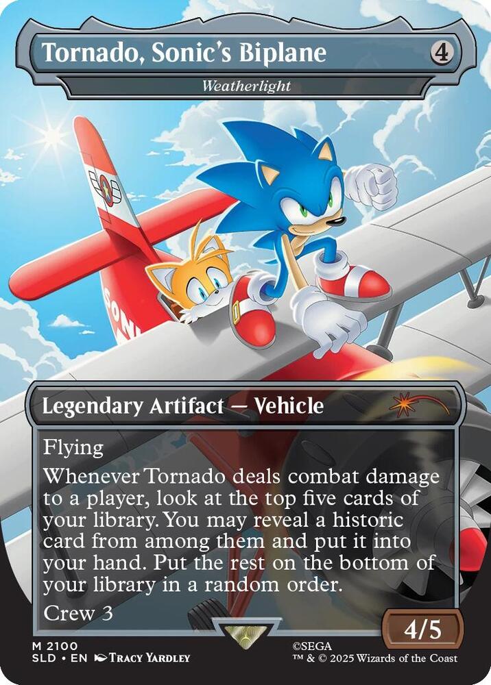 MTG Magic The Gathering Sonic Secret Liar Drop Tornado, Sonic's Biplane (Foil) M