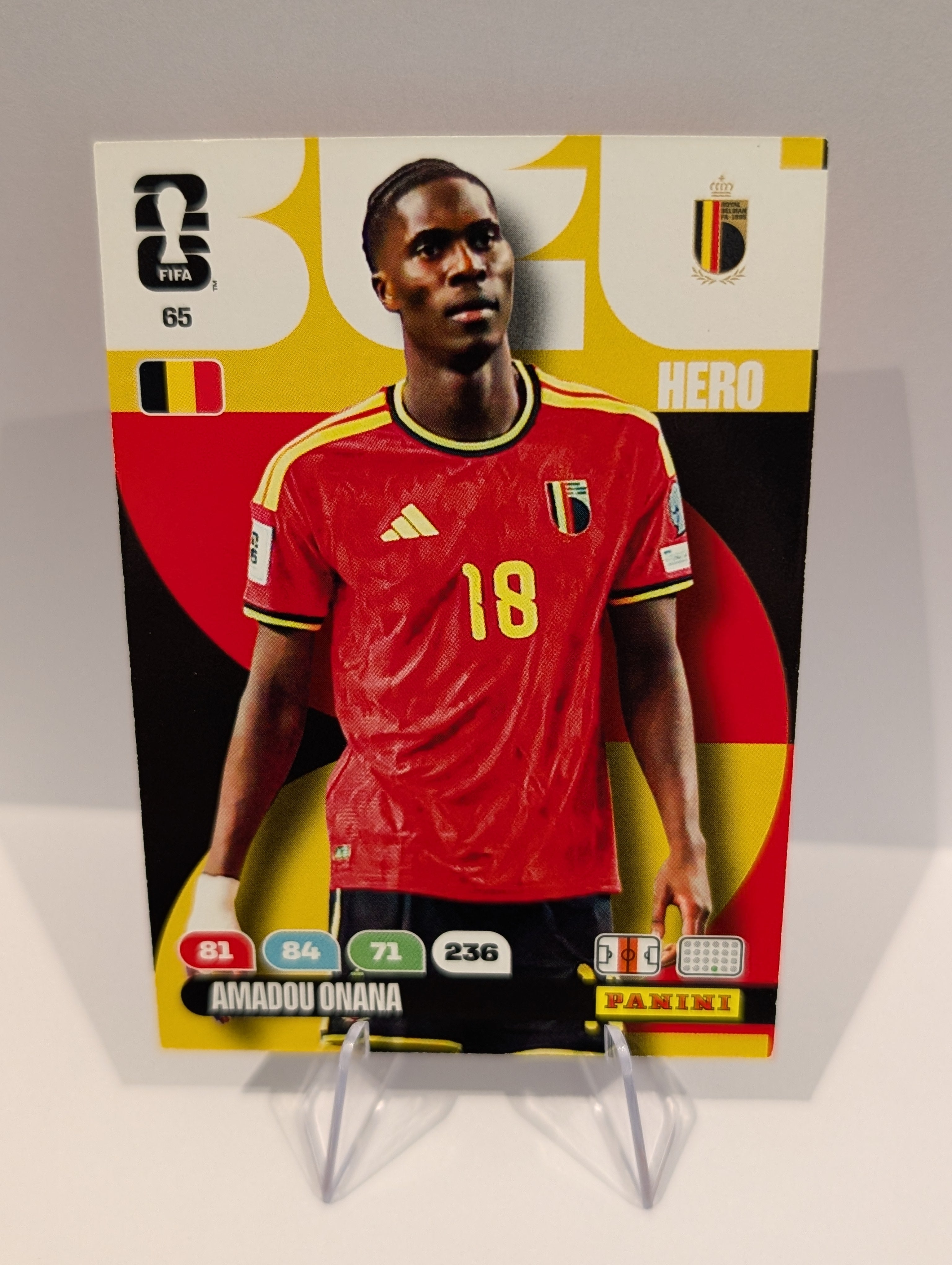 65 Amadou Onana - Belgium - Panini Adrenalyn XL World Cup 2026